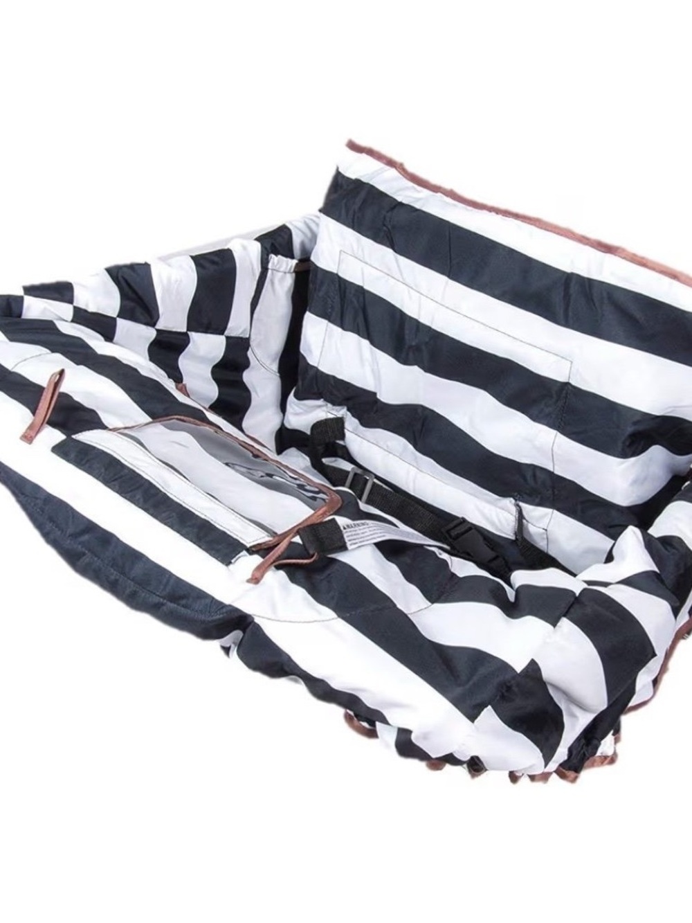 Lumiere shopping cart cover that folds into attached case